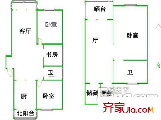 永誠國際廣場戶型圖戶型圖 4室2廳2衛(wèi)1廚