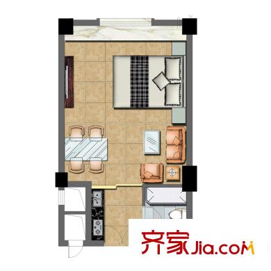 華夏五金機(jī)電城 1室 戶型圖