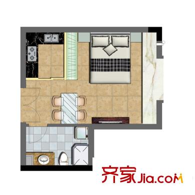 華夏五金機(jī)電城 1室 戶型圖