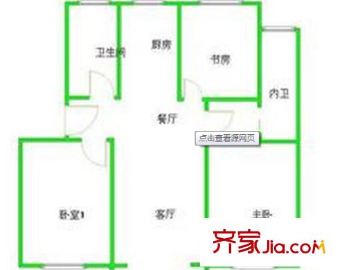 蓮香新村北區(qū)戶型圖戶型圖 3室2廳2衛(wèi)1廚
