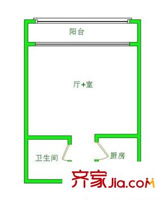 新思家園 1室 戶型圖