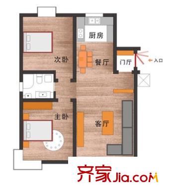 麗景苑 3室 戶型圖