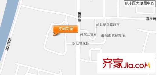 江城花園交通圖 