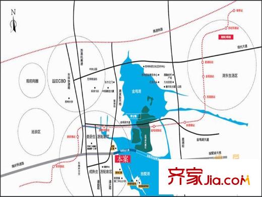 恒熙湖庭交通圖