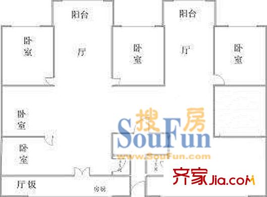 吳越尚院戶型圖戶型圖 5室3廳2衛(wèi)1廚