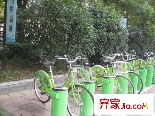 恒熙湖庭配套圖小區(qū)對面50米內(nèi)公共自行車停放點(diǎn)