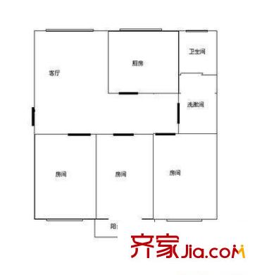 夷亭新村 3室 戶型圖
