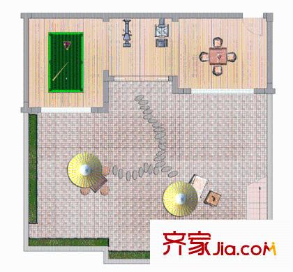 中惠晨曦印象三期戶型圖B1下沉花園 1室