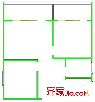 東吳新村 2室 戶型圖