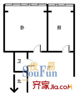 東吳新村一室一廳一衛(wèi)一廚