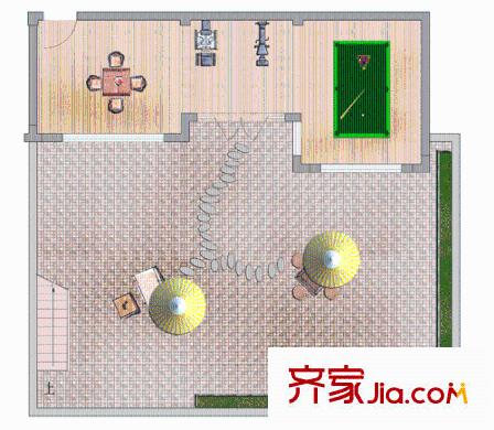 中惠晨曦印象三期戶型圖A1下沉花園 1室