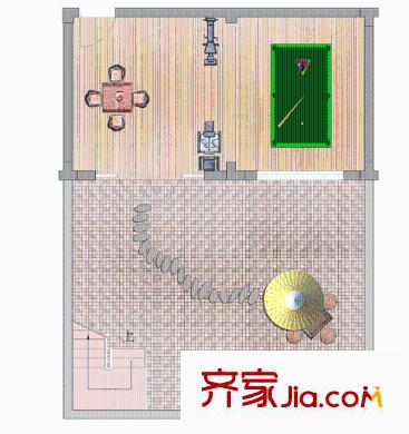 中惠晨曦印象三期戶型圖C1下沉花園 2室2廳1衛(wèi)1廚