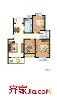 東吳新村戶型圖東吳北路小區(qū)三室兩廳一衛(wèi)一廚 3室2廳1衛(wèi)1廚