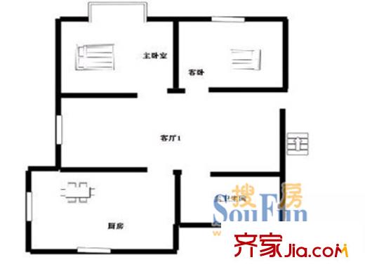 人民路小區(qū)戶型圖戶型圖 2室1廳1衛(wèi)1廚
