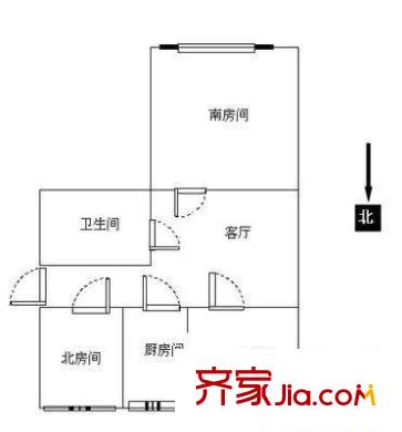 人民路小區(qū)戶型圖戶型圖 3室1廳1衛(wèi)1廚