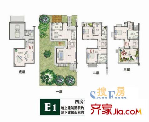 太湖帕堤歐戶型圖 戶型圖 4室2廳4衛(wèi)1廚