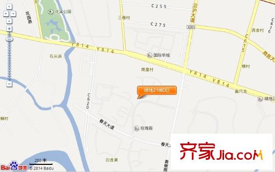 綠地21城D區(qū)交通圖