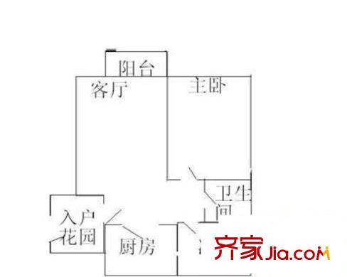 綠地21城D區(qū)樨桂園 2室 戶型圖