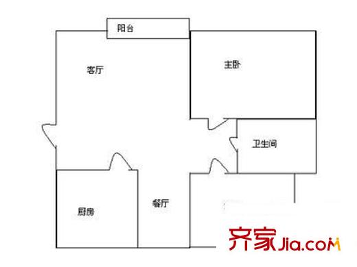 綠地21城D區(qū)樨桂園 2室 戶型圖