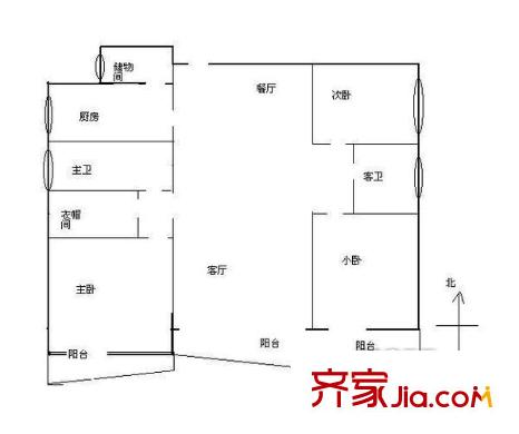 吳江振泰小區(qū)戶型圖戶型圖 4室2廳2衛(wèi)1廚