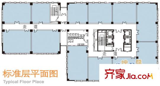 德誠嘉元廣場公寓戶型圖標(biāo)準(zhǔn)層平面圖 