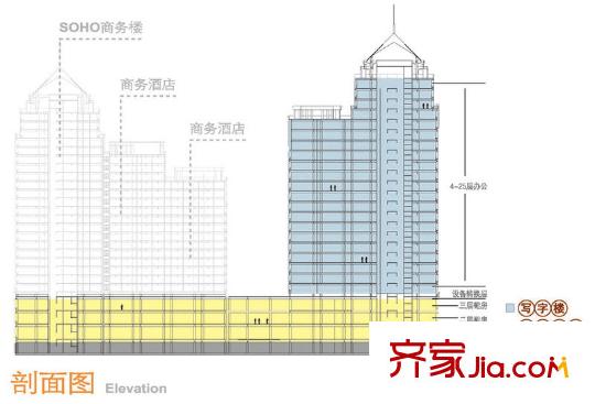 德誠嘉元廣場公寓戶型圖剖面圖 