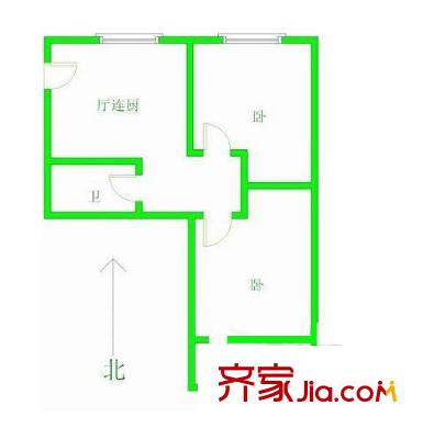星城銘座戶(hù)型圖戶(hù)型圖 2室1廳1衛(wèi)1廚