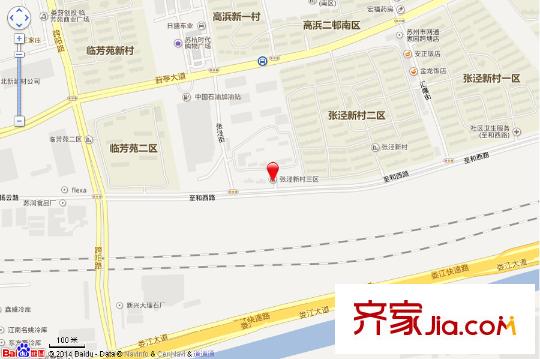 張涇三村交通圖