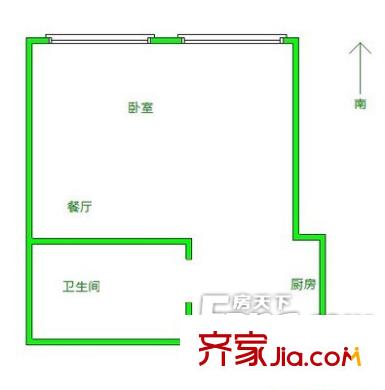 德誠(chéng)嘉元廣場(chǎng)公寓戶型圖戶型圖 1室1廳1衛(wèi)1廚