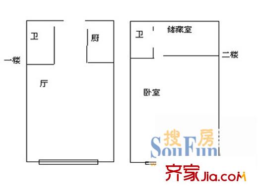 星城銘座戶(hù)型圖戶(hù)型圖 1室1廳2衛(wèi)1廚
