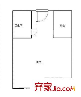 星城銘座戶(hù)型圖戶(hù)型圖 1室1廳1衛(wèi)1廚
