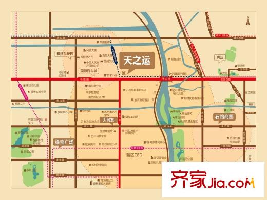 高新地產(chǎn)天之運(yùn)區(qū)位圖