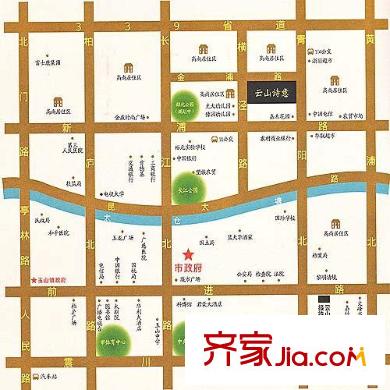 云山詩意交通圖區(qū)位圖