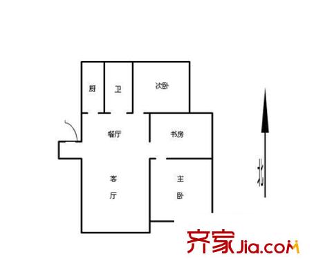 縹緲苑戶型圖戶型圖 3室2廳1衛(wèi)1廚