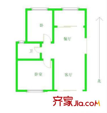 運河新村戶型圖戶型圖 2室2廳1衛(wèi)1廚