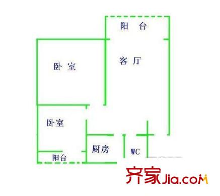 翠湖雅居戶型圖戶型圖 2室1廳1衛(wèi)1廚