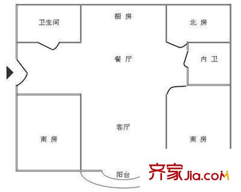 縹緲苑戶型圖戶型圖 3室2廳2衛(wèi)1廚