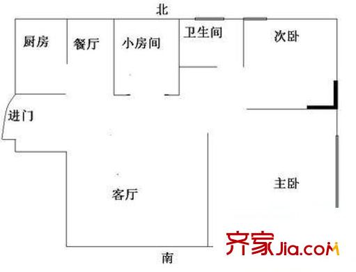 東苑新村戶型圖戶型圖 3室2廳1衛(wèi)1廚