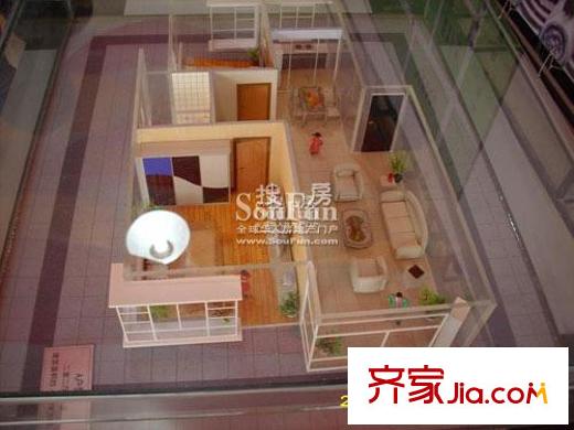 香溪花苑戶型圖模型 2室2廳1衛(wèi)1廚