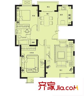馨樂花園戶型圖戶型圖 2室2廳1衛(wèi)1廚