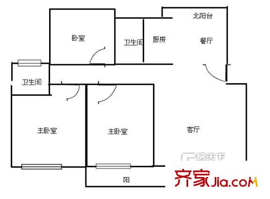 光福教師新村戶型圖戶型圖 3室2廳2衛(wèi)1廚
