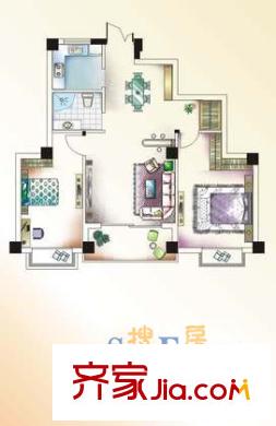 莫厘苑戶型圖戶型圖 2室2廳1衛(wèi)1廚