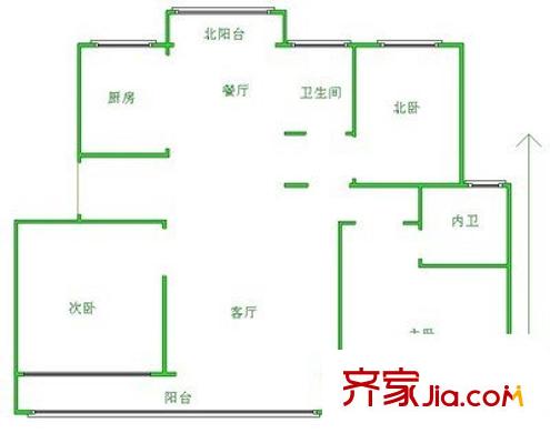 知音別苑戶型圖知音平方米苑 4室 戶型圖 4室2廳2衛(wèi)1廚