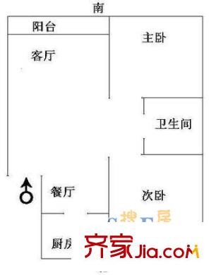 莫厘苑戶型圖戶型圖 2室2廳1衛(wèi)1廚