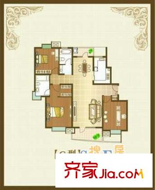 莫厘苑戶型圖C戶型 3室2廳2衛(wèi)1廚