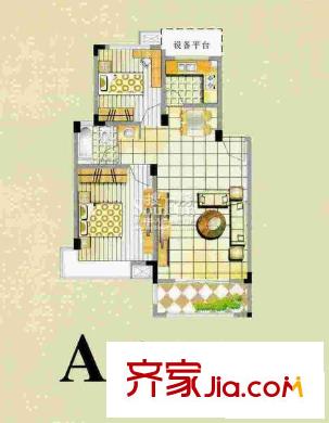 東景公寓戶型圖A戶型 2室2廳1衛(wèi)