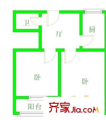 勞動(dòng)路小區(qū)戶型圖戶型圖 2室1廳1衛(wèi)1廚