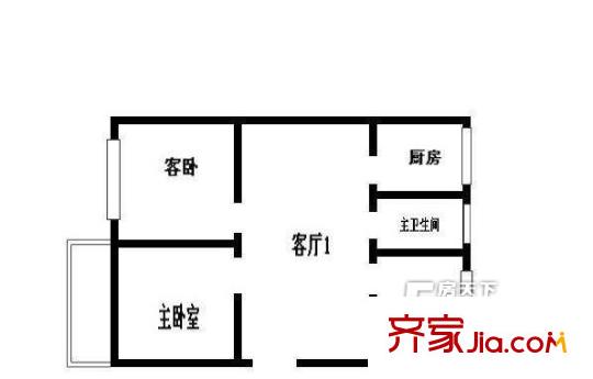 麗景國際戶型圖戶型圖 3室1廳1衛(wèi)1廚