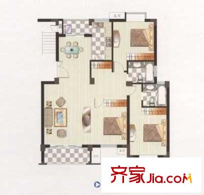 勞動(dòng)路小區(qū)戶型圖戶型圖 3室2廳2衛(wèi)1廚