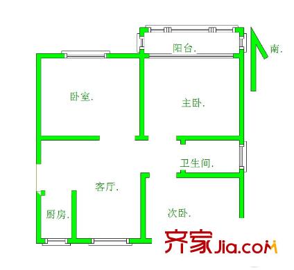 家悅花園 3室 戶型圖